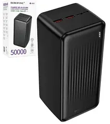 Павербанк 50000мА·ч зовнішній акумулятор Power Bank 2USB Type-C PD зі швидкою зарядкою до 22.5W портативний зарядний пристрій Borofone BJ80C Clever - мініатюра 9
