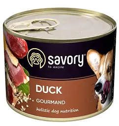 Вологий корм для дорослих собак всіх порід Savory Dog Gourmand, з качкою, 200 г