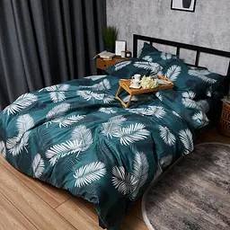 Комплект постільної білизни Moon&Star Микросатин Premium Green Oasis Полуторний Євро 160х220 наволочки 2х70х70 - мініатюра 2