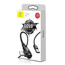 USB кабель Baseus MVP Elbow for Lightning 2A/1m. чорний CALMVP-01 - мініатюра 2