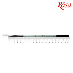 Пензель єнот круглий OASIS 188 № 3 коротка ручка ROSA (4823098516941)