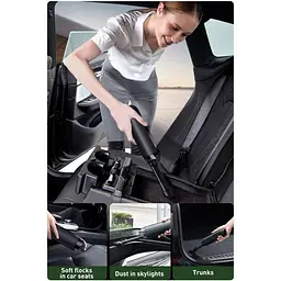 Автопылесос Baseus A2 / 75W /Сухая уборка / Аккумуляторный / 2 насадки / сумка / кабельType-C (CRXCQA2-01) - мініатюра 6