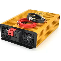 Інвертор напруги Mexxsun MXSPSW-2000, 12V/220V, 2000W з правильною синусоїдою, 2 Shuko, клемні дроти, Q2 - мініатюра 2