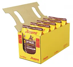 Упаковка сухого корму Josera Optiness для дорослих собак з ягнятком 5 шт по 900 г (4032254745228)
