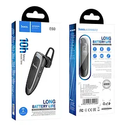 Bluetooth-гарнітура розмовна Hoco E60 Brightness business BT headset Black - мініатюра 3