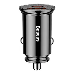 Автомобільний зарядний пристрій Baseus Circular Plastic PD3.0 QC 4.0 + 30W USB + Type-C (CCALL-YS01) Black [67977]