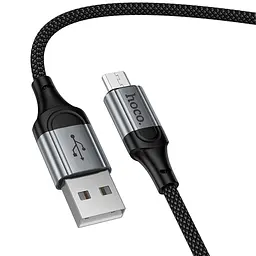 Дата кабель Hoco X121 Nuevo USB to MicroUSB 2.4A 1.5 м Black - мініатюра 6
