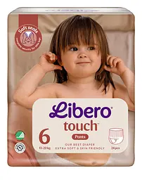 Підгузки-трусики Libero Touch Pants 6 (13-20 кг), 24 шт. - мініатюра 2