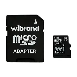 Карта пам'яті Wibrand 64GB mictoSD class 10 UHS-II (U3) V10 Read 80/Write 30 (WICDXU3/64GB-A)