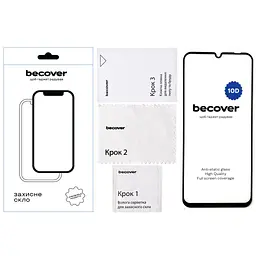 Скло захисне BeCover Xiaomi Redmi 12C 10D Black (711371) - мініатюра 2