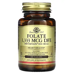 Фолат (Метафолін) Folat 1333 мкг DFE - 100 таблеток
