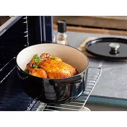 Гусятниця чавунна з кришкою KitchenAid 30 см 5.6 л чорна (CC006064-001) - мініатюра 6