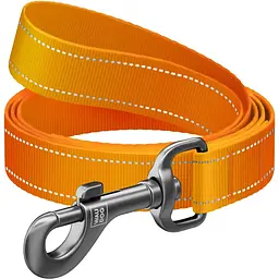 Повідець для собак нейлоновий Waudog Nylon Mono світловідбивний S 1.5х122 см помаранчевий