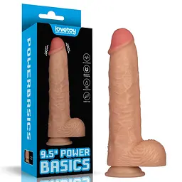 Реалістичний вібратор Vibrating Power Basics Cock тілесний 23.6см