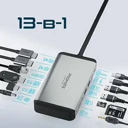 USB-Хаб Promate USB Хаб на 13 портів (versahub-mst.grey) - мініатюра 7