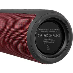 Портативна акустика 2E SoundXTube TWS MP3 Wireless Waterproof Red (2E-BSSXTWRD) - мініатюра 4