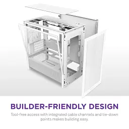 Корпус для ПК NZXT H3 Flow All White (CC-H31FW-01) - мініатюра 3