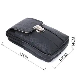 Чоловіча сумка на пояс із натуральної шкіри Vintage 10х17х4 см sum0026994 - мініатюра 3