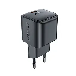 Мережевий зарядний пристрій Acefast A77 mini PD30W GaN USB-C charger чорний - мініатюра 3