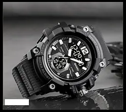 Наручний годинник чоловічий Skmei 1725 Black, 1725BK (18428) - мініатюра 6