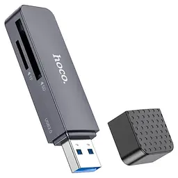 Картрідер HOCO HB45 Spirit 2-in-1 USB 3. 0 card reader сірий - мініатюра 3