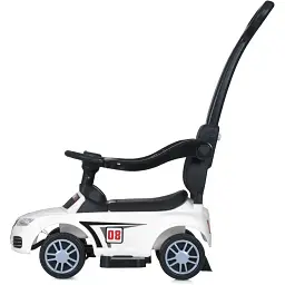 Дитяча каталка-толокар Bambi Racer M 5045L-1 з батьківською ручкою білий - мініатюра 3