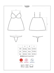Еротичний комплект Obsessive Luvae 2XL/3XL чорний - мініатюра 7