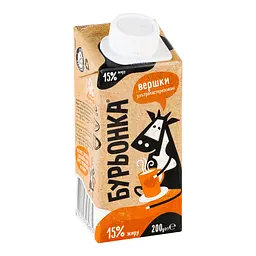 Вершки Бурьонка ультрапастеризовані 15% жиру 200 г - мініатюра 5