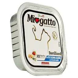 Консерви для стерилізованих котів Morando MioGatto Sterilised беззернові з лососем 100 г - мініатюра 2