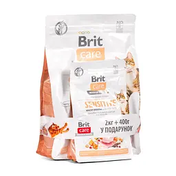 НАБІР Корм ​​сухий Brit Care GF Sensitive Healthy Digestion and Delicate Taste д/котів з чутливим травленням