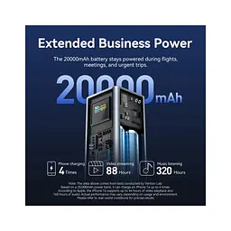 Батарея універсальна Vention 20000 mAh 100W Gray TFT Display Type (FKCH0) - мініатюра 11