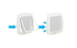 Дверцята для собак та котів Ferplast Swing 5 білі 22.5x25.2x9.6 см 72103011 - мініатюра 4