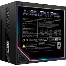 Блок живлення GIGABYTE GP-AE850PM PG5 850W 80+ Platinum (GP-AE850PM PG5) Black - мініатюра 3