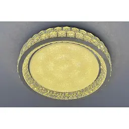 Сучасна стельова LED-люстра з кришталем для вітальні Linisoln 3218-600 CH хром 160 Вт 60 см до 22 м2