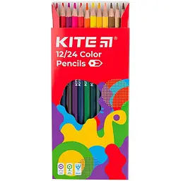 Кольорові двосторонні олівці Kite Fantasy 12 шт. (K22-054-2) - мініатюра 2