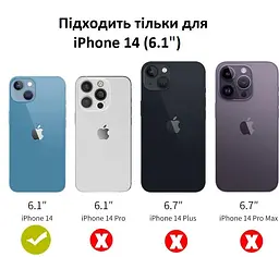 Чохол прозорий протиударний з антимікробним покриттям Speck Presidio Clear MagSafe для iPhone 14 (6.1") - мініатюра 2