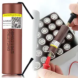 Акумулятор LiitoKala HG2 18650 3000 mAh високотоковий Li-ion акумулятор 3.7 В без захисту - мініатюра 4