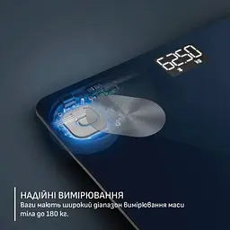 Tefal Веси Tefal підлогові Goodvibes Life+, 180кг, Bluetooth, AAAx3 в комплекті, скло, синій - мініатюра 4