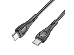 Кабель Borofone BX98 Superior USB Type-C to USB Type-C 60W 1m Black (6941991104497) - мініатюра 2