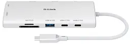USB-С Хаб DUP-A01 10in1 2xHDMI 1xGE 2xUSB-C 1xUSB-A 3.1 1xUSB-A 3.0 1xSD 1xmicroSD 1x D-Link teh0018462