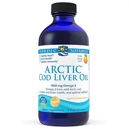 Жирні кислоти Nordic Naturals Arctic Cod Liver Oil, 237 мл - Апельсин