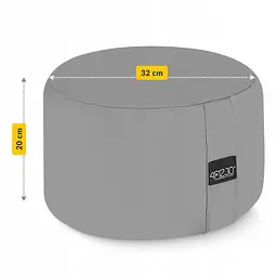 Подушка для йоги та медитації 4FIZJO Zafu кругла 32 x 20 см Grey (P-5907739315533) - мініатюра 4