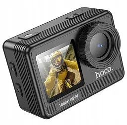 Екшн камера Hoco DV103 Dual color screen sports camera Black - мініатюра 1