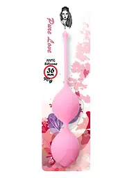 Вагінальні кульки Silicone Kegel Balls Pink 36 мм - мініатюра 2