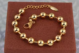 Браслет Xuping Jewelry кульки 19.5 см 8 мм золотистий