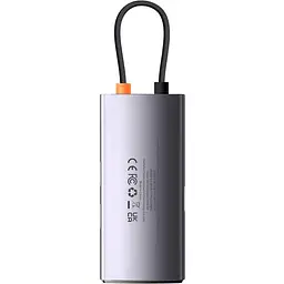 USB-хаб Baseus Metal Gleam Series 4-in-1 Gray (WKWG070113) [110336] - мініатюра 4