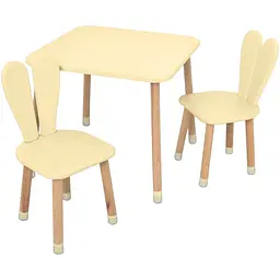 Дитячий столик 04-025BEIGE зі стільцем, бежевий