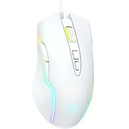 Комп'ютерна мишка Onikuma дротова CW-97 з RGB підсвіткою та 6400 DPI для ПК Білий