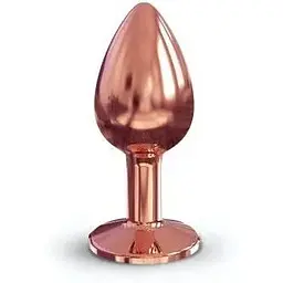 Металева анальна пробка Dorcel - Diamond Plug Rose Gold із прикрасою у вигляді кристалу S - мініатюра 2
