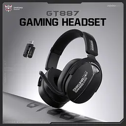 Навушники Onikuma бездротові ігрові з мікрофоном для ПК PS4 PS5 телефону Bluetooth геймерська гарнітура GT-887 Pro - мініатюра 2